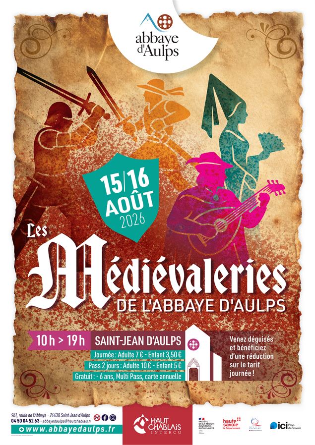 affiche Les Médiévaleries Abbaye d'Aulps - New Deal - Abbaye d'Aulps