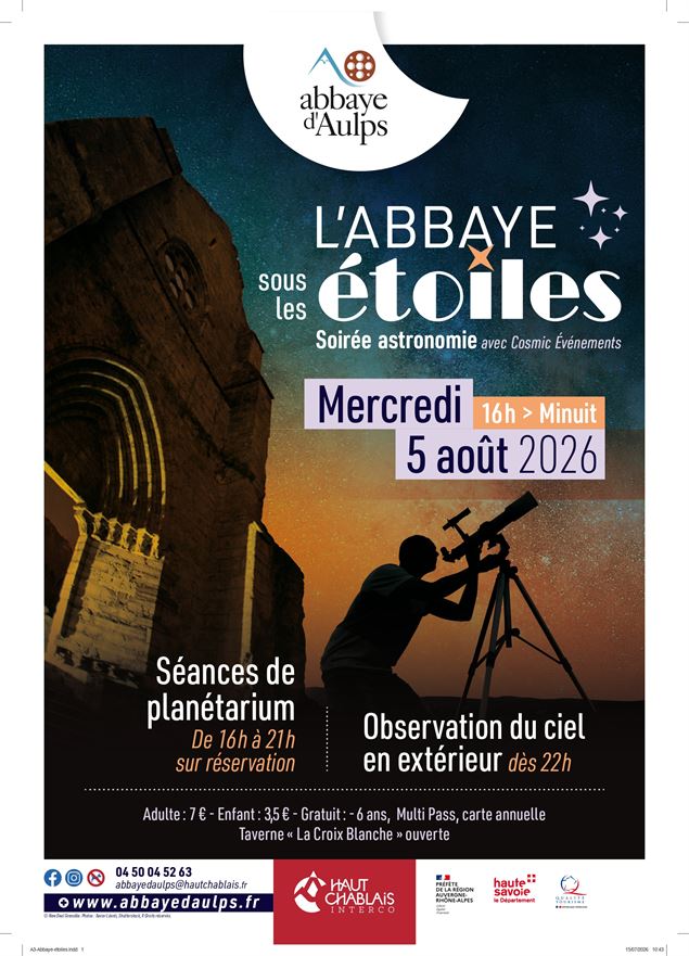 affiche L'Abbaye sous les étoiles_Saint-Jean-d'Aulps - NewDeal - Abbaye Aulps