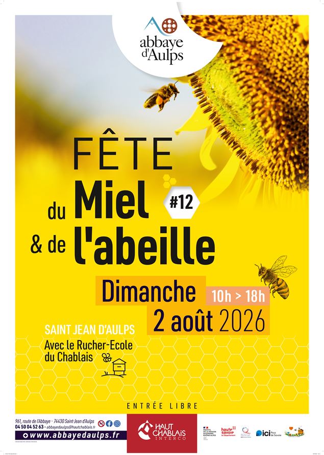 Fête du miel et de l'abeille Affiche - NewDeal - Abbaye d'Aulps
