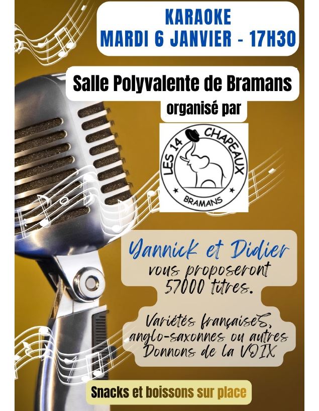 Affiche du karaoké - Les 14 chapeaux