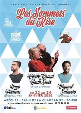 affiche du 22e festival de l'humour 2026 - PBM- Comité des fêtes d'Arêches