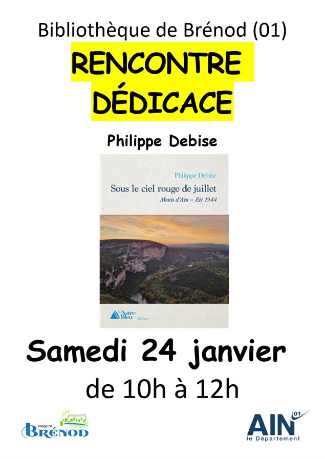 Dédicace - Bibliothèque de Brénod