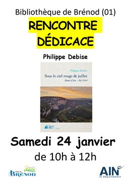 Dédicace - Bibliothèque de Brénod