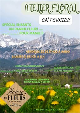 Affiche décrivant l'animation - Nature en Fleurs