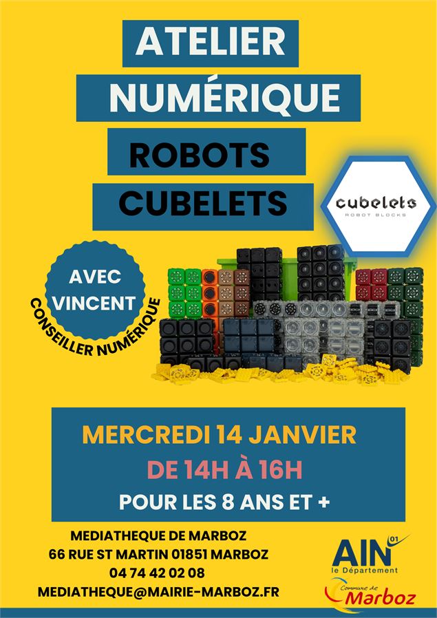 Atelier numérique : Robots Cubelets - nc