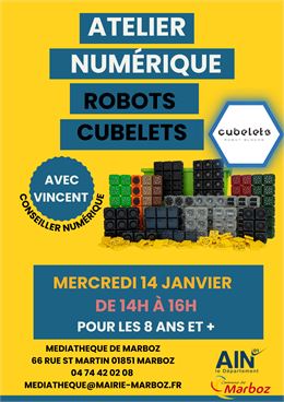 Atelier numérique : Robots Cubelets - nc