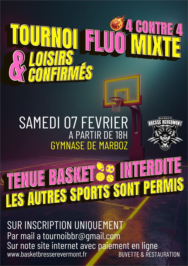 Tournoi Folklorique Basketball dans le Noir - Basket Bresse Revermont