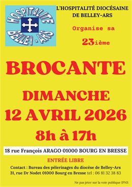 Affiche Brocante de l'Hospitalité 2026 - ©Diocèse de Belley-Ars