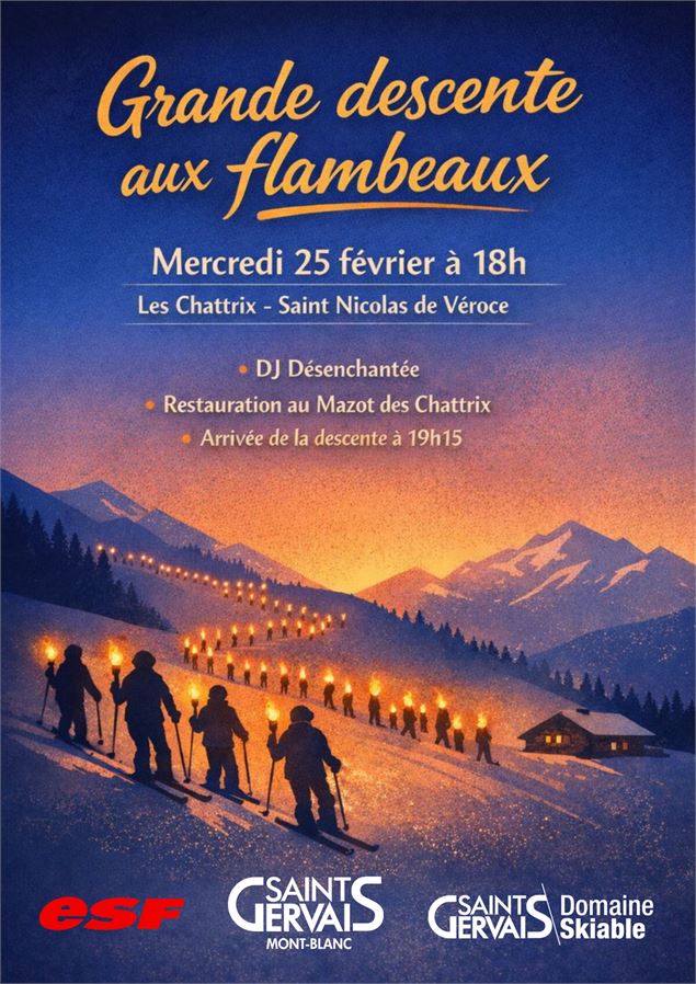 Grande Descente aux Flambeaux_Saint-Gervais-les-Bains - Marine Eveillard