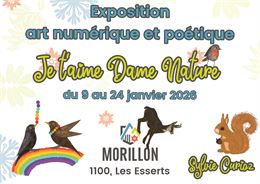 Exposition d'art numérique et poétique - Je t'aime Dame Nature_Morillon - Sylvie Curioz