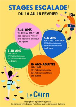 Stages d'escalade pour tous_Annecy