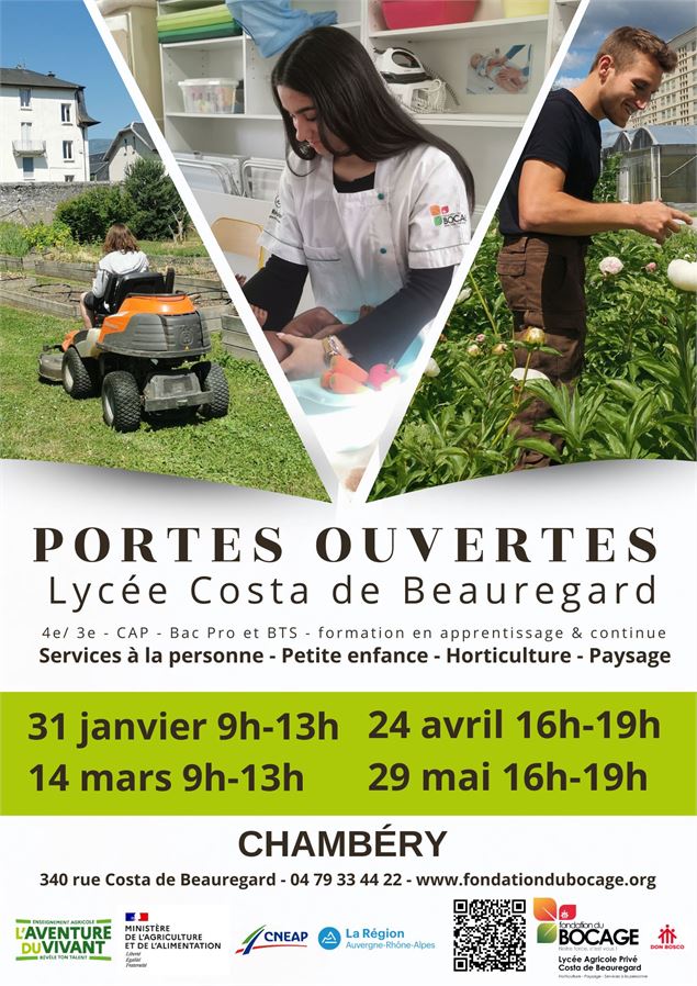 Affiche JPO - Lycée Costa de Beauregard