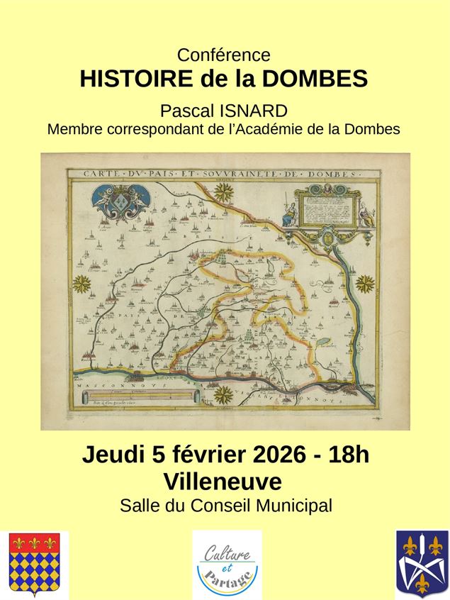 Conférence Histoire de la Dombes - Mairie de Villeneuve - Association Culture et Partage