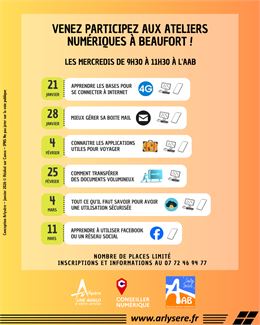 affiche des ateliers numériques - AAB
