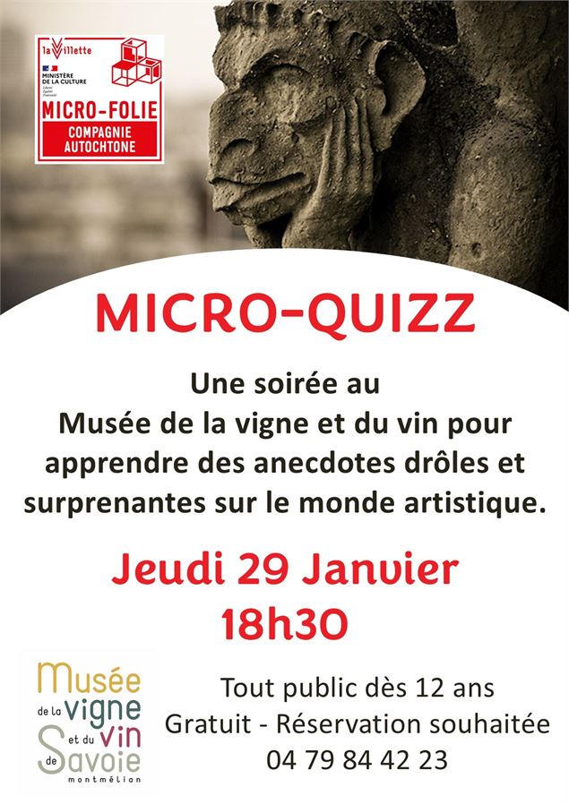 MICRO-FOLIE ! Micro-Quizz au musée_Montmélian - Musée de la vigne et du vin de Savoie