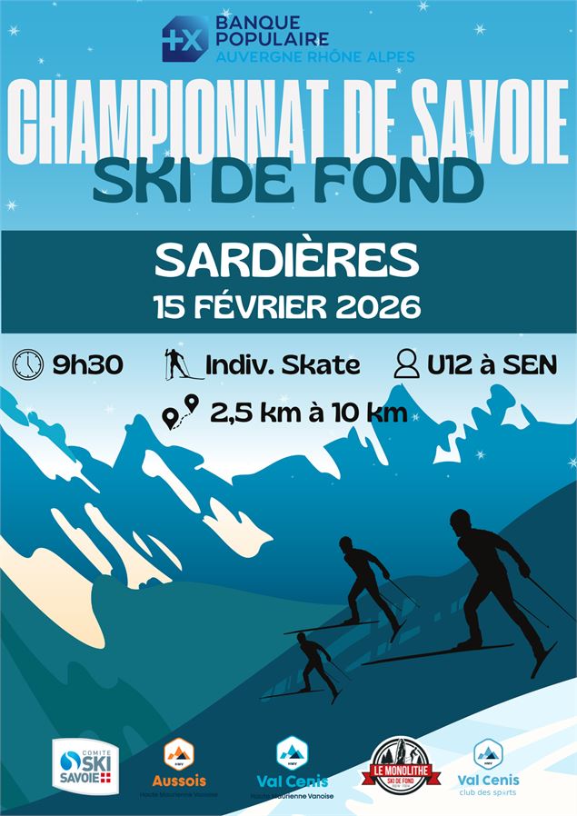 Affiche du Championnat de Savoie 2026 - Comité de ski de Savoie