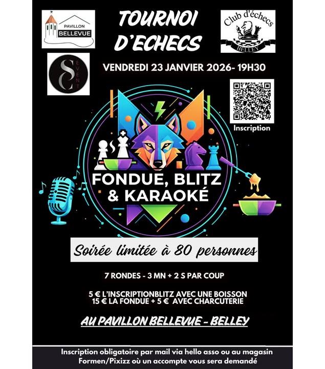 Soirée fondue, blitz et karaoké_Belley - Club d'Echecs de Belley