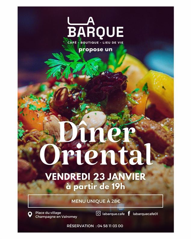Diner oriental à la Barque_Champagne-en-Valromey - La Barque