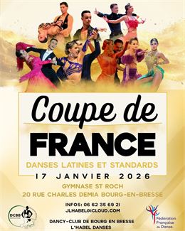 Affiche Coupe de France de danses Latines et Standards_Bourg-en-Bresse - ©Dancy Club de Bourg-en-Bre