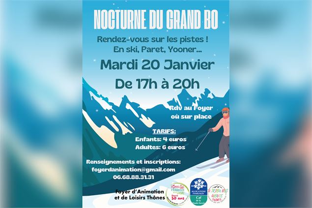 Nocturne de ski, paret ou yooner_Thônes - Foyer d'animation