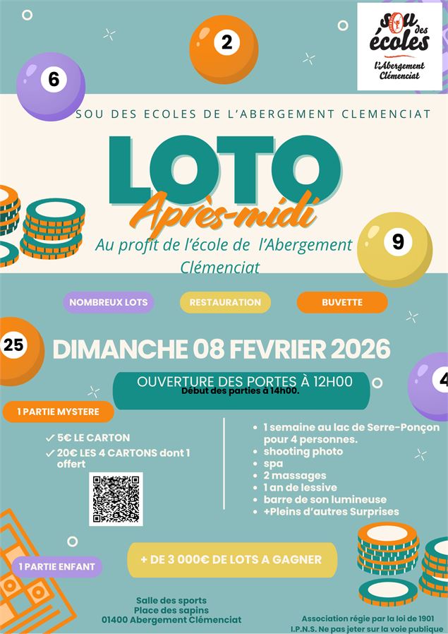 Affiche Loto - Sou des écoles