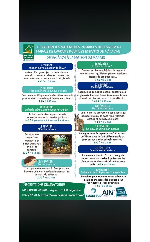 Activité mon mini marais au Marais de Lavours_Ceyzérieu - Maison du Marais