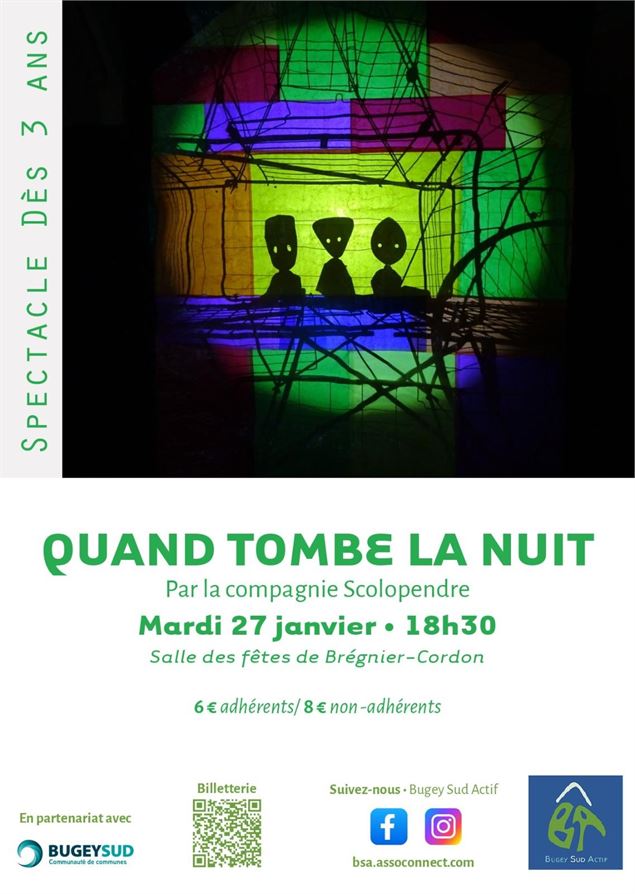 Spectacle : Quand tombe la nuit_Brégnier-Cordon - BSA