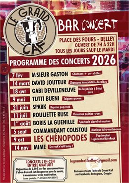 Bar concert au Grand Caf à Belley_Belley - Le Grand Caf'