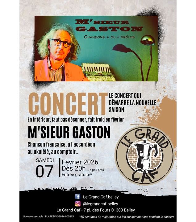 Concert de M'sieur Gaston au Grand Caf à Belley_Belley