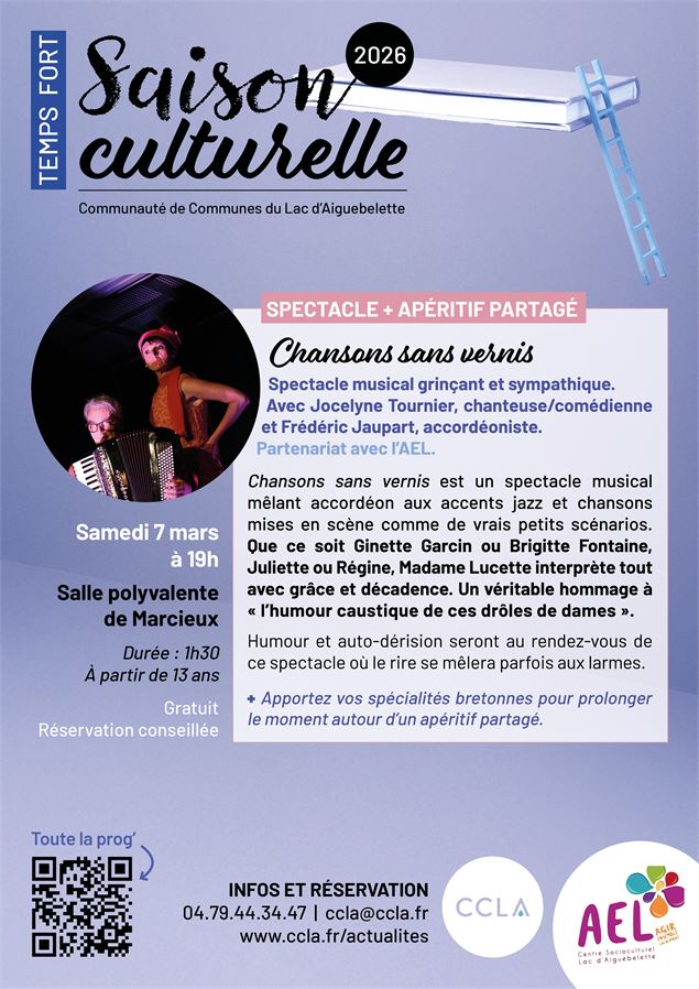 Spectacle musical « Chansons sans vernis » - CCLA