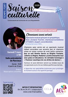 Spectacle musical « Chansons sans vernis » - CCLA