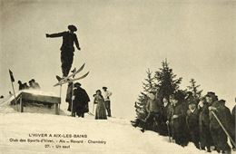 Carte postale : L'hiver à Aix-les-Bains © Collections du Musée Savoisien, CP380 - Solenne Paul - Dép