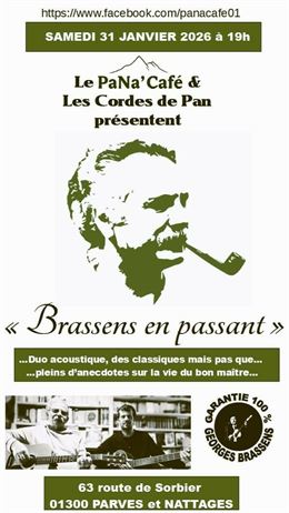 Duo accoustique "Brassens en passant" au PaNa'Café à Parves_Parves et Nattages - PaNa'Café