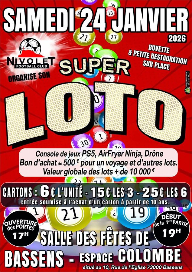 Affiche loto - Football club du Nivolet