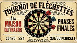 Affiche tournoi de fléchettes à la maison du Thabor - Gemini AI