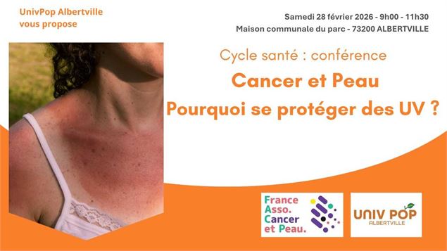 Conférence : cancer et peau - Pourquoi se protéger des UV ?_Albertville