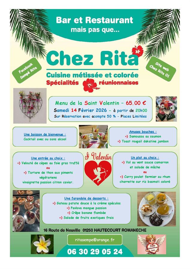 Menu St Valentin - @Rita Sempé