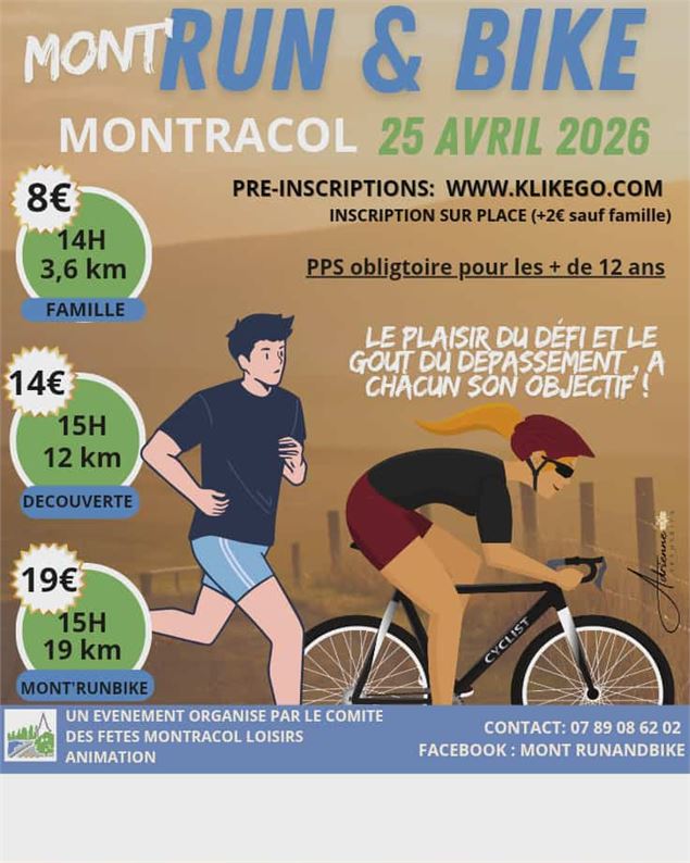 affiche Mont'Run&Bike - MLA Montracol