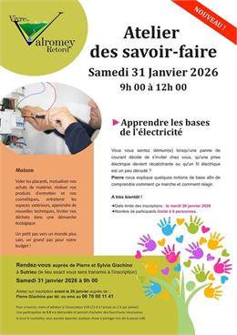 Atelier des savoir-faire : apprendre les bases de l'électricité_Valromey-sur-Séran - Vivre en Valrom