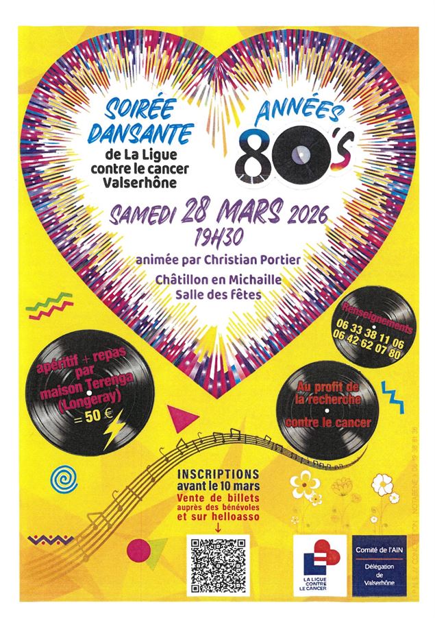 Soirée dansante de La Ligue contre le cancer_Valserhône - Ligue contre le cancer délégation de Valse