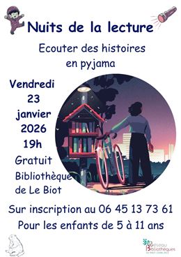 Nuit de la lecture Le Biot - Réseau des bibliothèques
