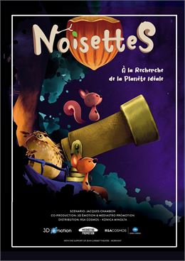 Projection de dessin animé " Noisette" dans le planetarium_Saint-Jean-de-Sixt - 3 D emotions; RSA Co