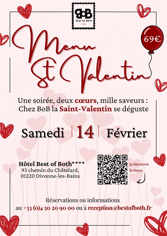 Affiche St valentin  - Hôtel Best of Both