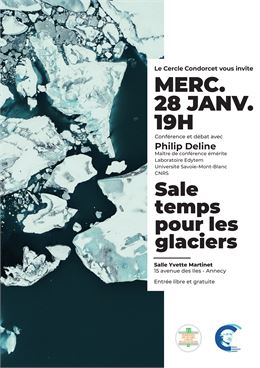 Conférence et débat : sale temps pour les glaciers avec Philip Deline_Annecy - Le cercle condorcet