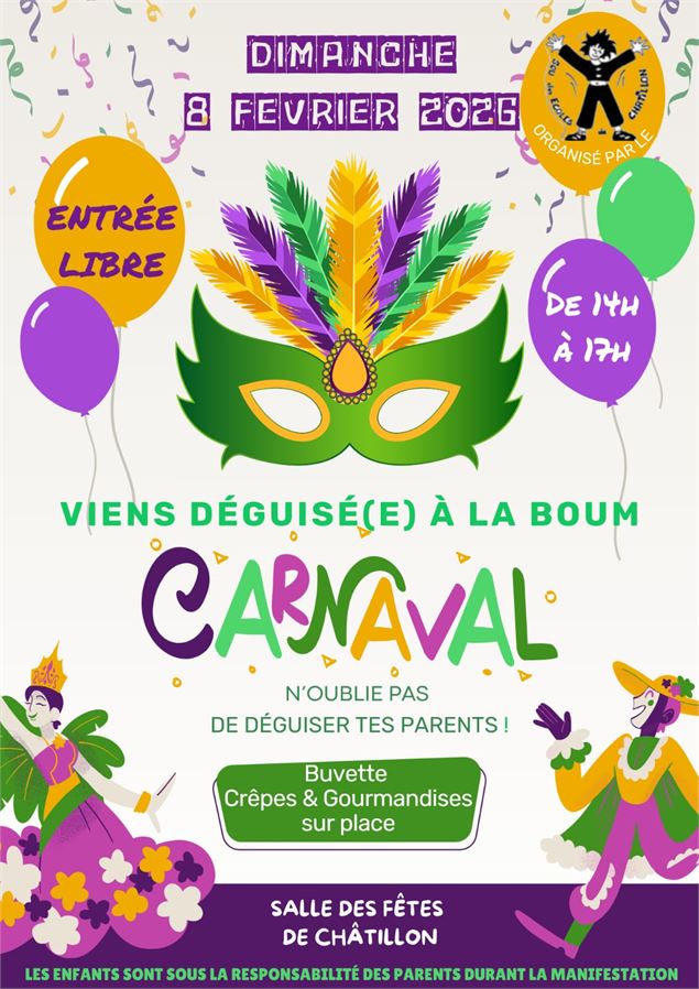 Boum de Carnaval à Valserhône - sou des écoles de Châtillon
