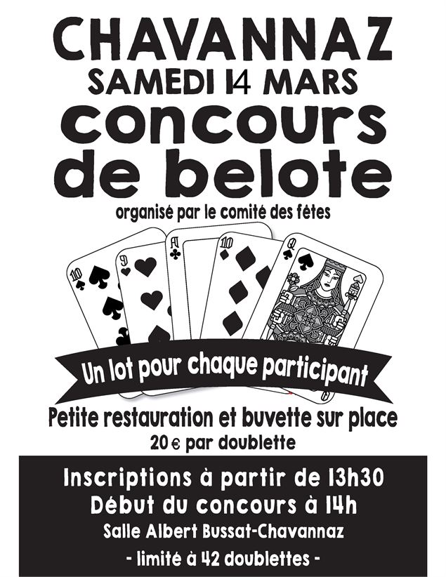 Concours de belote_Chavannaz - Comité de Fêtes de Chavannaz