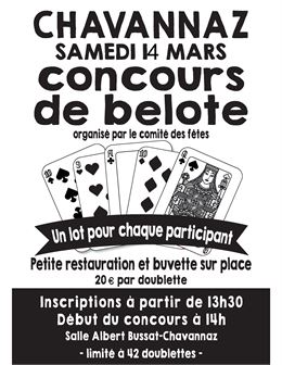 Concours de belote_Chavannaz - Comité de Fêtes de Chavannaz
