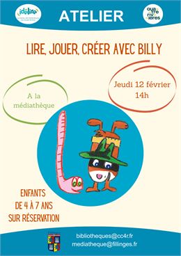 Atelier à la médiathèque : Lire, Jouer, Créer avec Billy_Fillinges - Service communication Mairie de