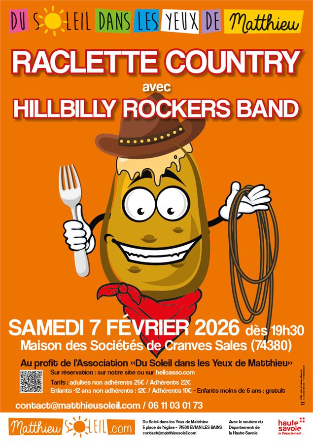 Soirée caritative raclette & country