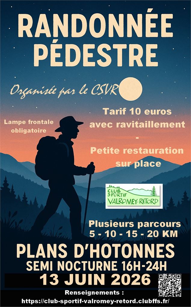 Randonnée pédestre semi-nocturne aux Plans d'Hotonnes_Haut Valromey - CSVR